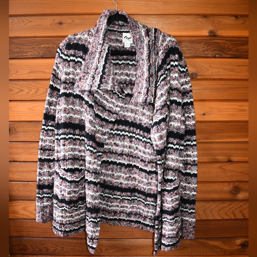 Cozy Multicolor Knit Cardigan